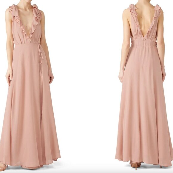 REFORMATION Blush Peppermint Dress Size XL - Picture 1 of 10